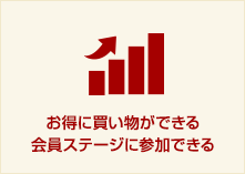 お得に買い物ができる
会員ステージに参加できる