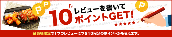 レビューを書いて10ポイントGET!